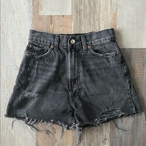 BDG Distressed Black Denim Shorts
